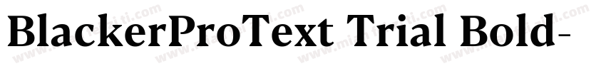 BlackerProText Trial Bold字体转换